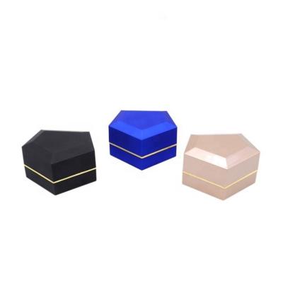 China Custom colorful fashion new arrival logo jewelry box jewelry gift box engagement ring box with led light for sale