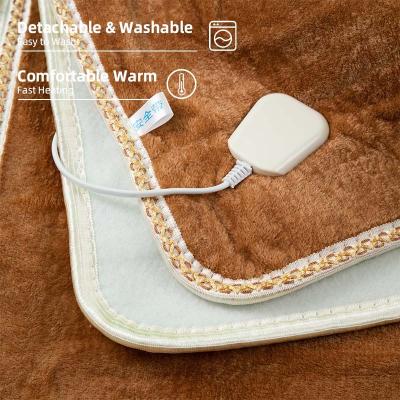 China Wholesale PORTABLE Super Soft Flannel Throw Sherpa Fleece UK Plug Warm Heated Electric Bed Blanket Heated for sale