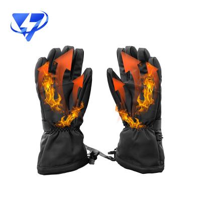 China Winter Customized Usb Charging Electric Heating Warm Thermal Gloves Pad Men Snowboard Thin Windproof Heated Gloves for sale