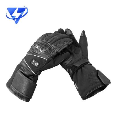 China Electric Winter Warmers Winter Heating Gloves Men Women Snowmobile Electric Heating Rechargeable Heated Glove for sale