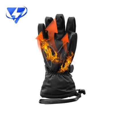 China Winter Custom Design Outdoor Snowboard Men Usb Charging Heated Smart Portable Gloves Slim Heated Gloves for sale