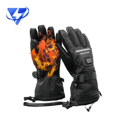 China Factory Direct Sales Winter Heating Motorcycle Ski Gloves Slim Winter Full Finger OEM Large Size Heating Gloves for sale