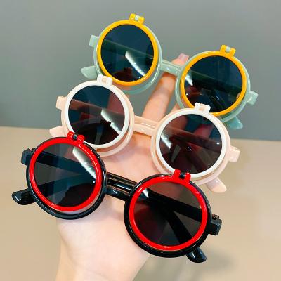 China Fashion sunglasses children's sunglasses shape wholesale cute baby boy and girls sunglasses flip 2022 fashionable cartoon children's sunglasses for sale