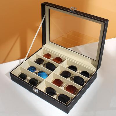 China Wholesale 100%UV Protection Fashion Glasses Performance Case Sunglasses Glass Holder Storage Leather Sunglasses Box for sale