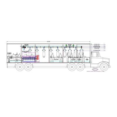 China International Halal Automatic Pork Slaughterhouse Pork Mobile Flow Food Processing Container For Slaughterhouse Equipment Slaughterhouse for sale