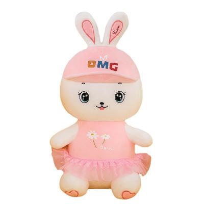 China Lovely Simplicity Plush Toy Sarongs Rabbit Border Cartoon Cute Kids Girls Birthday Gift Doll Soothing Children's Toys for sale