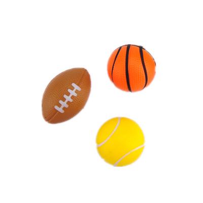 China Pu Border Elastic Ball Duct Pressure Rugby Foam Sponge Toy Duct Exercise New Slow Finger Bound Toy for sale