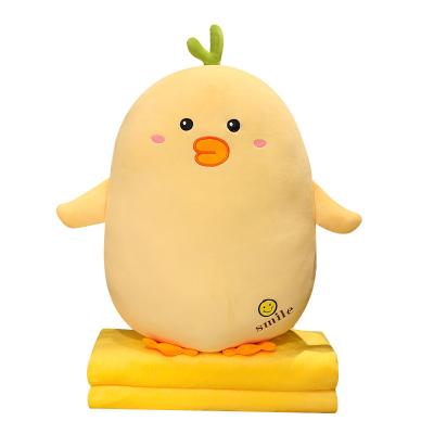 China Lovely Simplicity Lovely Simplicity Dual-use Cute Cartoon Duck Plush Toy Doll Girls Sleep Bed Pillow Bedside Cushion Cover for sale