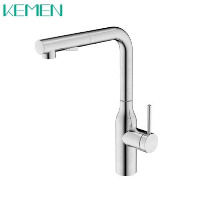 China Contemporary High End One Handle Kitchen Faucets 304 Lead Free Stainless Steel Kitchen Sink Mixer Taps Pull Out Faucet for sale