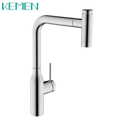 China Contemporary Unique High End Hot And Cold Water 304 Stainless Steel Pull Out Kitchen Faucet Fashion Kitchen Faucets for sale