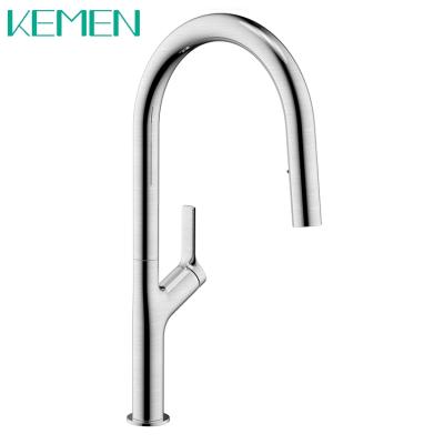 China Pull Out Sink Faucet 304 Brushed Nickel Stainless Steel Kitchen Faucet Pull Down Kitchen Faucet Mixer for sale