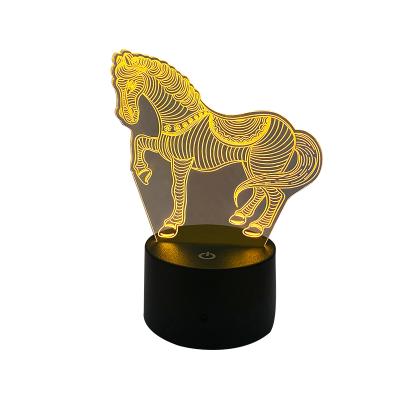 China 3D RGB Lamp 3D Illusion LED Night Light Decoration 7 Color Changing Table Lamp Null for sale