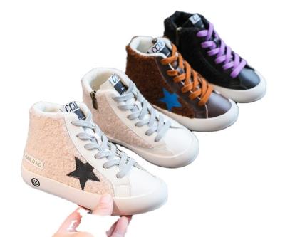 China 2021 new design light weight girls and boys sports shoes autumn and winter style board shoes kids shoes for sale