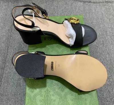 China Daily Wear Designer 2022 Where G Sandals Women Summer Heeled Sandals Rubber Leather Outdoor Slipper for sale