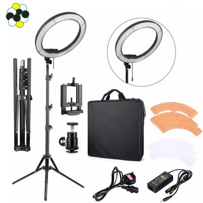 China Affordable ABS+Aluminum Ring Light With Tripod Stand 18 Inch CE Approved Factory Direct Sales Selfie Ring Light for sale