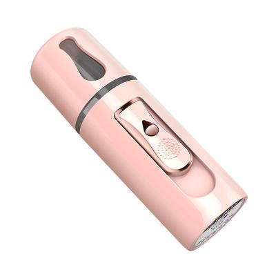 China Handheld USB Facial Steamer Mini Air Humidifier Rechargeable Portable Nano Water 30*100*30mm for sale