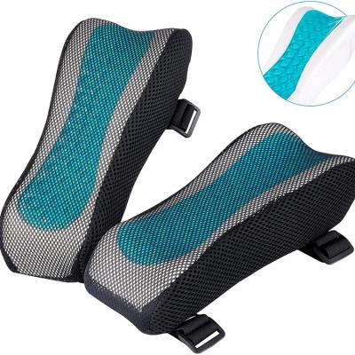 China Soft. Easy clean up. Durable Ergonomic Armrest Pads Chair Gel Cooling Pads Elbow Support Cushion For Computer Gaming And Office Chairs for sale