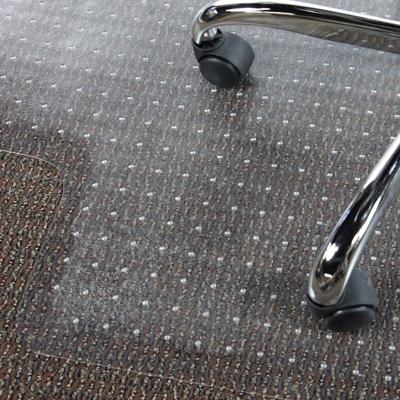 China Non-Slip Scratch Resistant Clear Transparent Textured PVC Office Floor Chair Mats For Carpet for sale