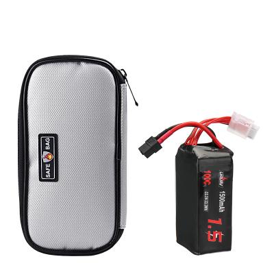 China Waterproof Portable Fireproof Safe Power Bank Bag Lipo Battery Pad Safe Charging Bag With Zipper Lock for sale