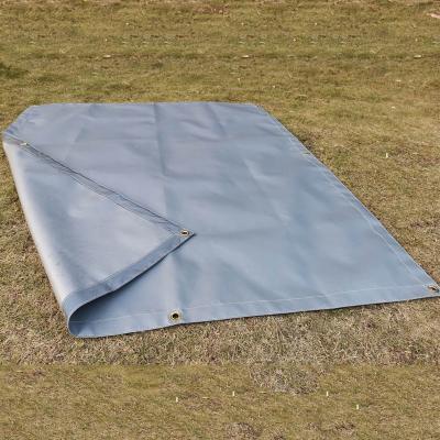 China Custom Stocked Your Own Size Mat For Lawn Grass Protector Mat Aluminum Fiberglass Fire Pit Reflective Flame Retardant Protection for sale