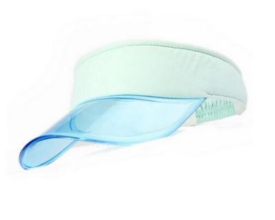 China 2020 Bulk Selling Character Clear UV Protection Clear PVC Or Plastic Sun Visor Hat With Logo Custom for sale