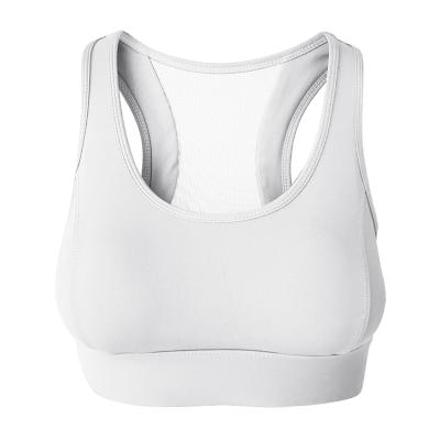 China New Design Sustainable Yoga Wear Hollow Out Gauze Beauty Back Yoga Vest Running Gather Bra Women Sports Shockproof Underwear Set for sale