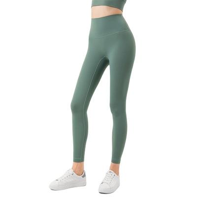 China 2021 new style viable women yoga leggings no high waist fitness yoga pants tights t-line leggings wholesale for sale