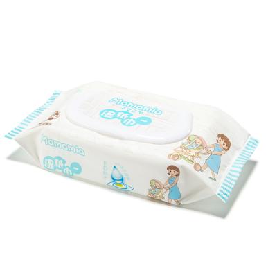 China Baby Skin Cleansing Portable Wet Disposable Wet Tissue Tissue Paper Eco-Friendly Baby Tissue Cloth for sale