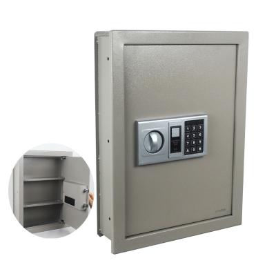 China For keeping valubles or wines Wall mounted hidden digital or fingerprint safe box with 2 shelves for sale