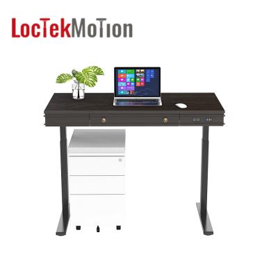 China Antique Ergonomic Electric Sit Stand Height Adjustable Standing Desk (Height) With Charging Ports LoctekMotion EHD105 for sale