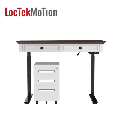 China Height Adjustable Ergonomic Stylish Electric Height Adjustable Desk Peak Executive Desk LoctekMotion EHD108 for sale