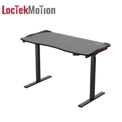 China Single-Motor Adjustable Electric Height Lighting RGB Gaming (Height) Adjustable Desk LoctekMotion GET116E for sale