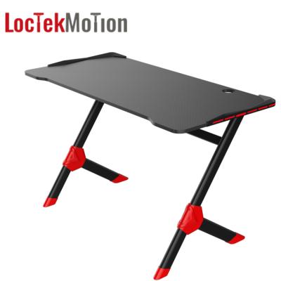 China Other R-frame Solid Structure Curved Gaming Computer Desk With RGB Lighting LoctekMotion GD104-L for sale