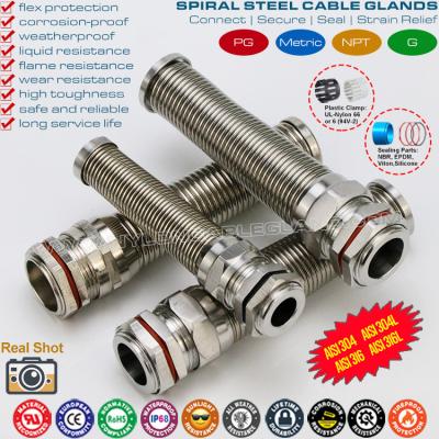 China Brass Waterproof IP68 Wire Cable Glands Watertight Cable Joints Connectors with Bending Protection for sale