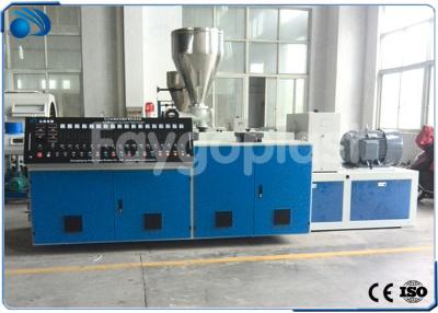 China Conical Twin Screw PVC Extruder Machine , Plastic Sheet Extrusion Line 250-380kg/h for sale