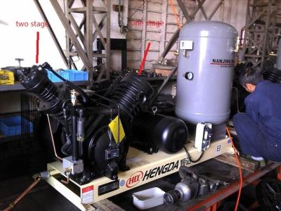 China 10HP 30Bar Piston Type Air Compressor , Low Noise Oil Free Air Compressor for sale