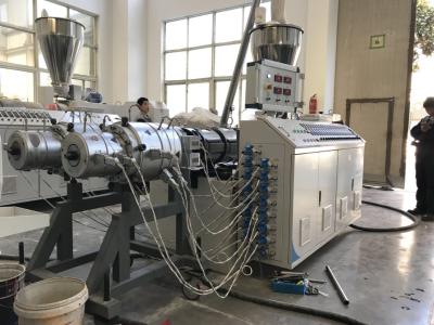 China Plastic Pvc Double Pipe / Profile Plastic Extruder Machine Single Screw Extruder for sale