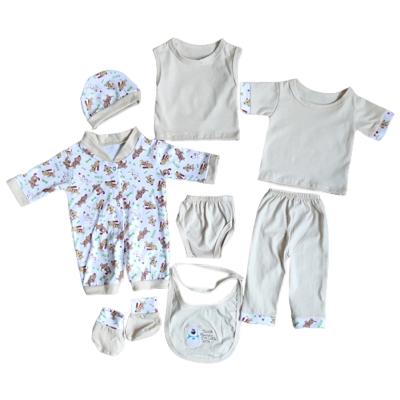 China Breathable 8 pieces BABY COVERALLS cotton 100% long sleeve designBaby clothing made in china baby boy clothes for sale