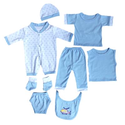 China Factory Wholesale Breathable 8 Pieces Sets 100% Cotton Baby Rompers Newborn Baby Clothes Sets Baby Clothes for sale