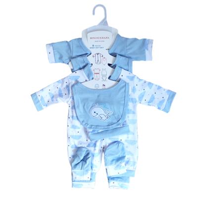 China Full Sets Factory Breathable Custom Baby Sleeve 100% Cotton Rompers Baby Boutique Newborn Baby Clothes for sale