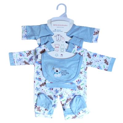 China Breathable Made in China 100% Cotton Printed Animal Print Design Baby Clothes 8 Piece Baby Overalls Long Sleeve for sale