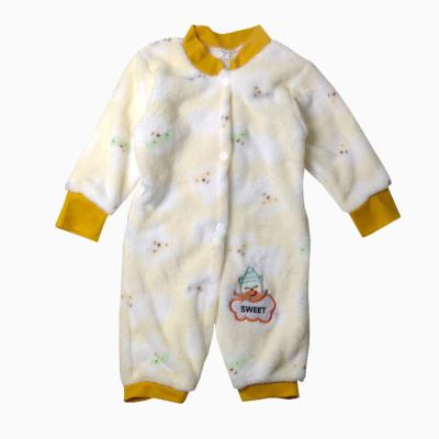 China Cute Baby 100% Fiber Printing One-Piece Clothes Newborn Bamboo Animals Flannel Winter Crawling Soft And Comfortable Baby Overalls Clothes And for sale