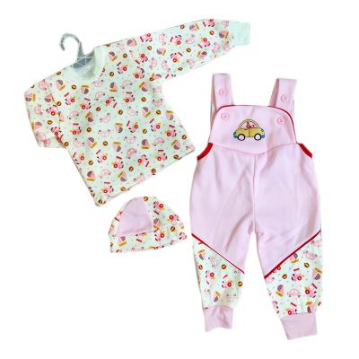 China Hot Sale Breathable Newborn Baby Sets Babies Boy's Clothing Sets Babies' Rompers With Hat+clothes+romper for sale