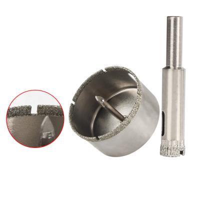 China Diamond Coated Core Drill Bit Portable Glass Drill Bit Marble Ceramic Granite Bond Hole With Center Drill for sale