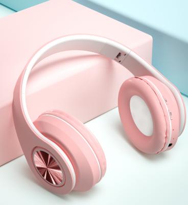 China Hi-fidelity audifonos macaron inpods headband headphones foldable sound stereo handsfree call perfect wireless headset for phone laptop for sale