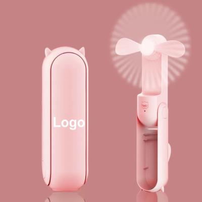 China With Logo Promotional Custom Powerbank 1500mAh Mini Rechargeable Air Cooling Power Bank Gift Portable Fan For Travel Work Home for sale