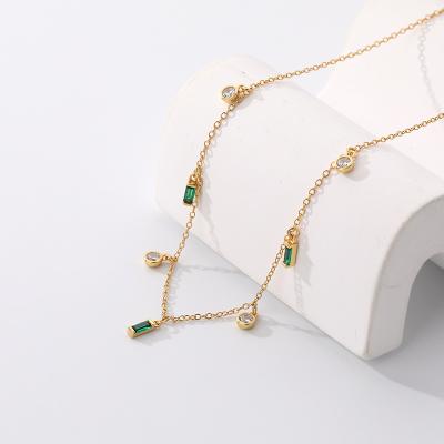 China Hot Designer Necklaces Zircon Stones Diamond Necklace CIA Ice Cube Necklace Clavicle Chain Europe and America S925 for sale