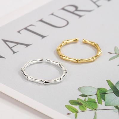 China Europe and America Sell Cheap Gold and Wholesale Gold Silver Bamboo Ring Design Rings Jewelry Women Finger Rings Ladies for sale