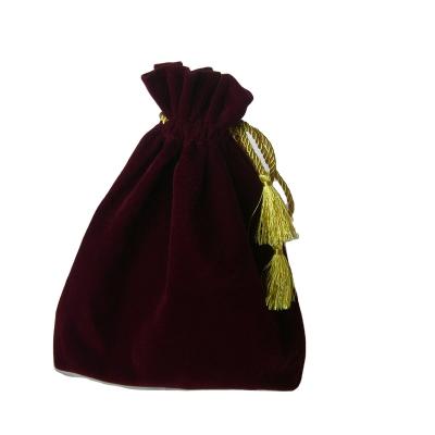 China High Quality Wholesale Pouch High Quality Small Pouch Ribbon Jewelry Drawstring Gift Velvet Bag Velvet Drawstring Bag for sale