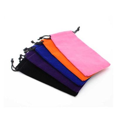 China Mobile U Tray Power Velvet Cloth Bag Wholesale Customized Logo Small Velvet Drawstring Pouch Jewerly Bag for sale